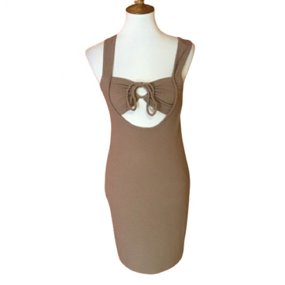 Versona Sexy Mocha Bodycon Dress